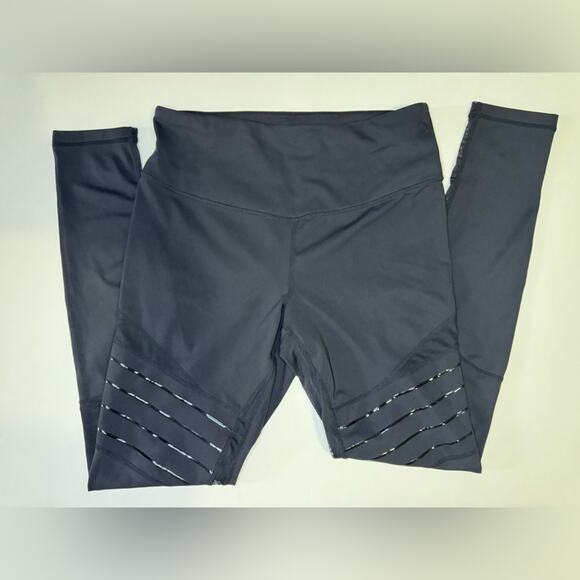 Zella Black Moto Mesh High Waist Leggings | Size M - Picture 1 of 5